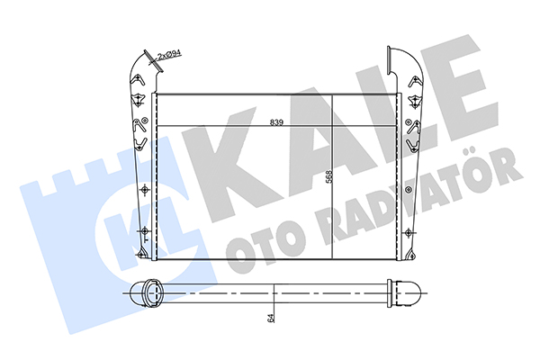 Intercooler, compresor 356095 KALE OTO RADYATÖR