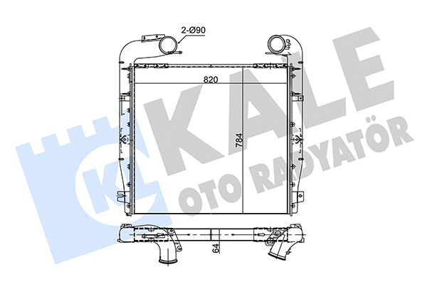 Intercooler, compresor 356105 KALE OTO RADYATÖR