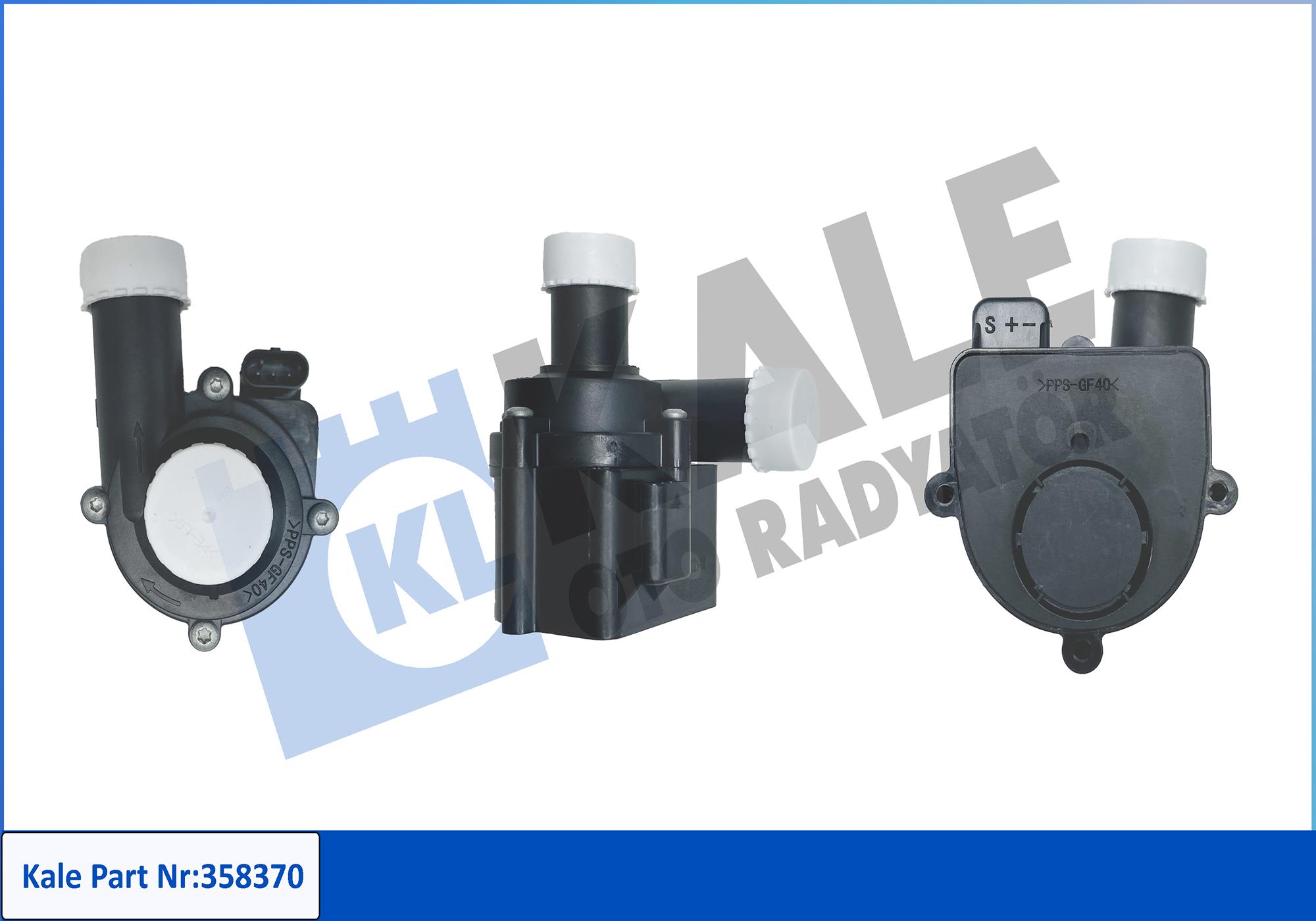 Pompă de apă suplimentară (circuitul apei de răcire) 358370 KALE OTO RADYATÖR