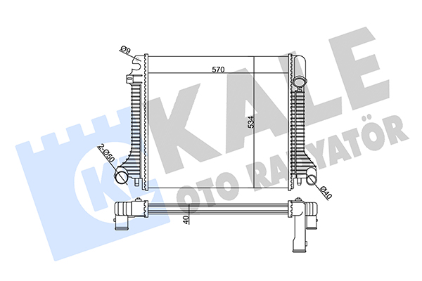 Radiator, racire motor 359105 KALE OTO RADYATÖR
