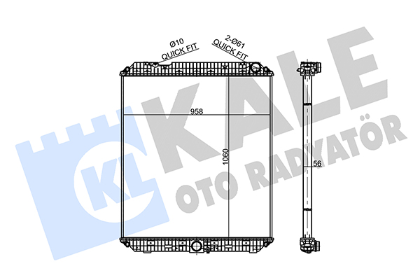 Radiator, racire motor 359150 KALE OTO RADYATÖR