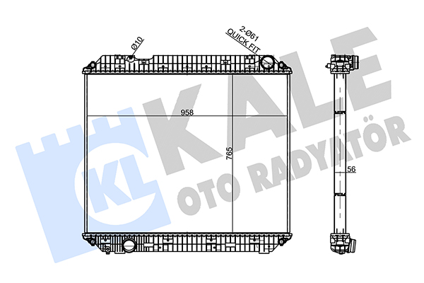 Radiator, racire motor 359155 KALE OTO RADYATÖR