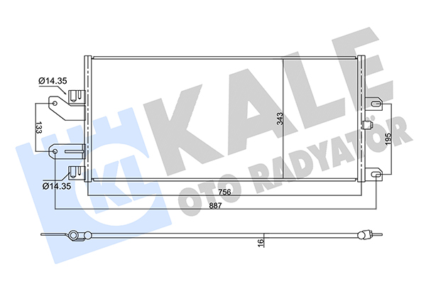 Condensator, climatizare 359160 KALE OTO RADYATÖR