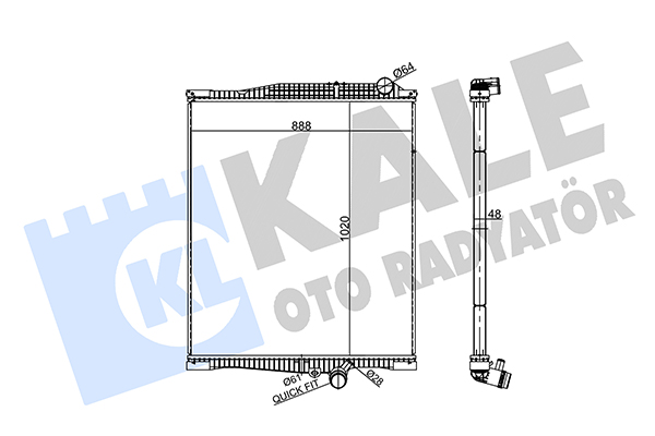 Radiator, racire motor 359830 KALE OTO RADYATÖR