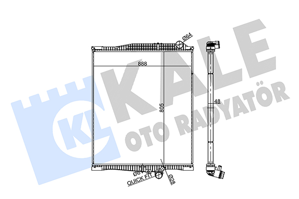 Radiator, racire motor 359835 KALE OTO RADYATÖR