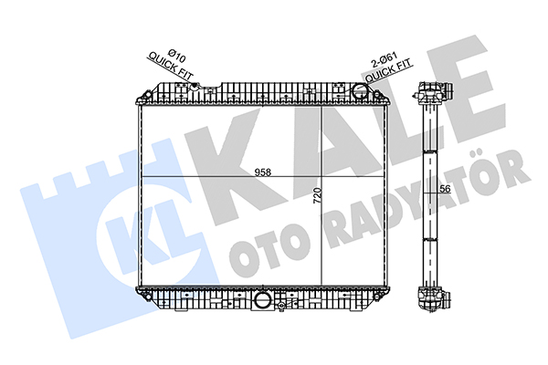 Radiator, racire motor 359840 KALE OTO RADYATÖR