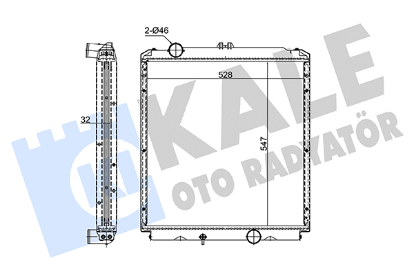 Radiator, racire motor 362660 KALE OTO RADYATÖR