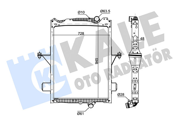 Radiator, racire motor 362685 KALE OTO RADYATÖR
