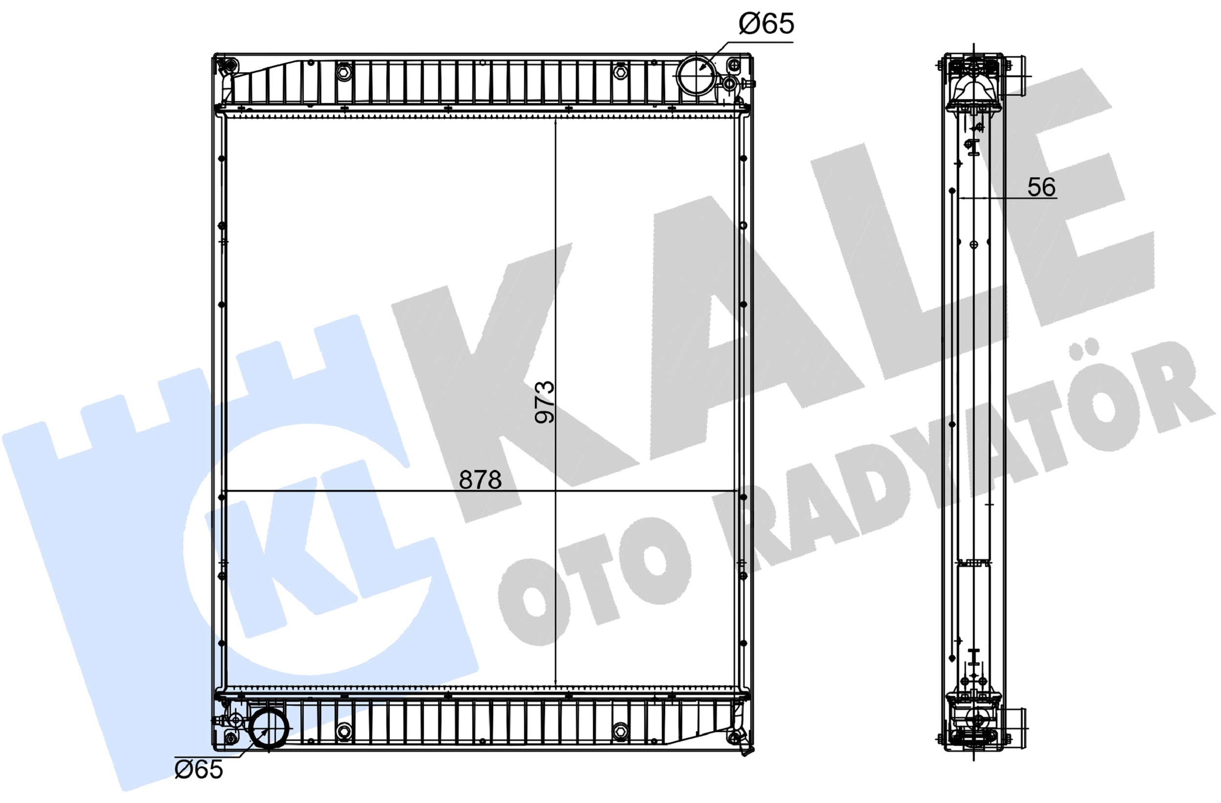 Radiator, racire motor 362740 KALE OTO RADYATÖR