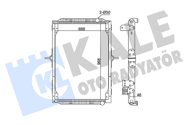 Radiator, racire motor 362810 KALE OTO RADYATÖR
