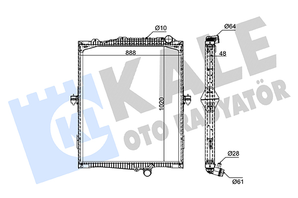 Radiator, racire motor 362820 KALE OTO RADYATÖR