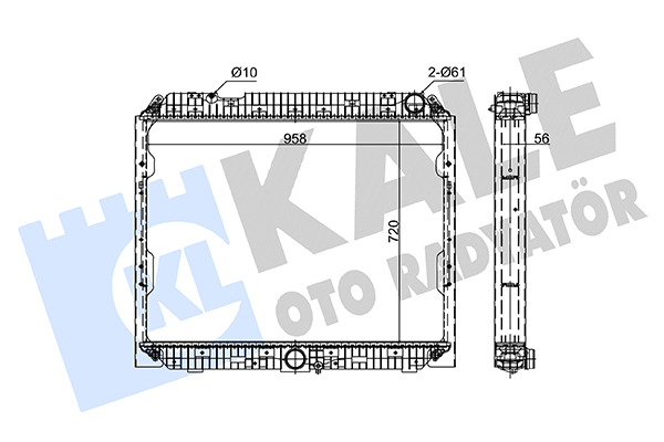 Radiator, racire motor 362830 KALE OTO RADYATÖR