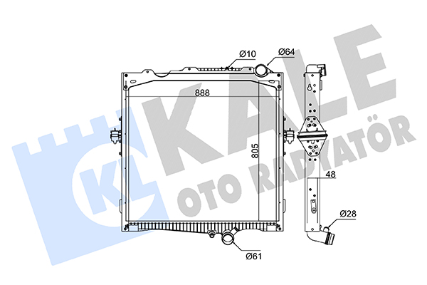 Radiator, racire motor 362835 KALE OTO RADYATÖR