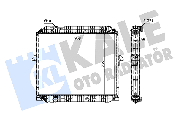 Radiator, racire motor 362850 KALE OTO RADYATÖR