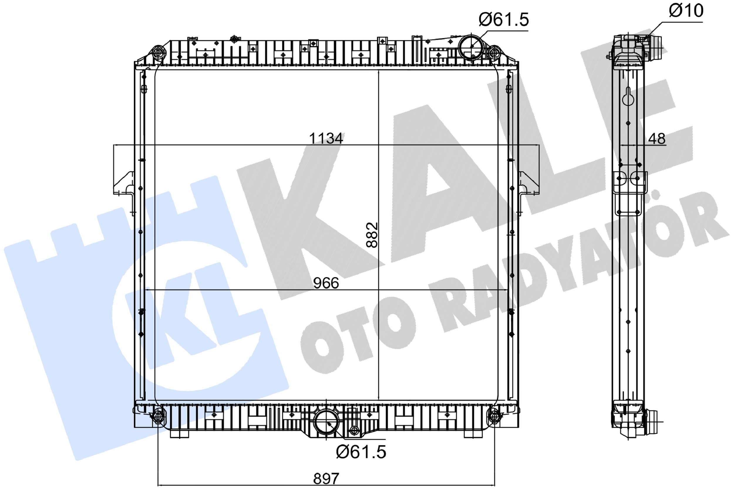 Radiator, racire motor 362870 KALE OTO RADYATÖR