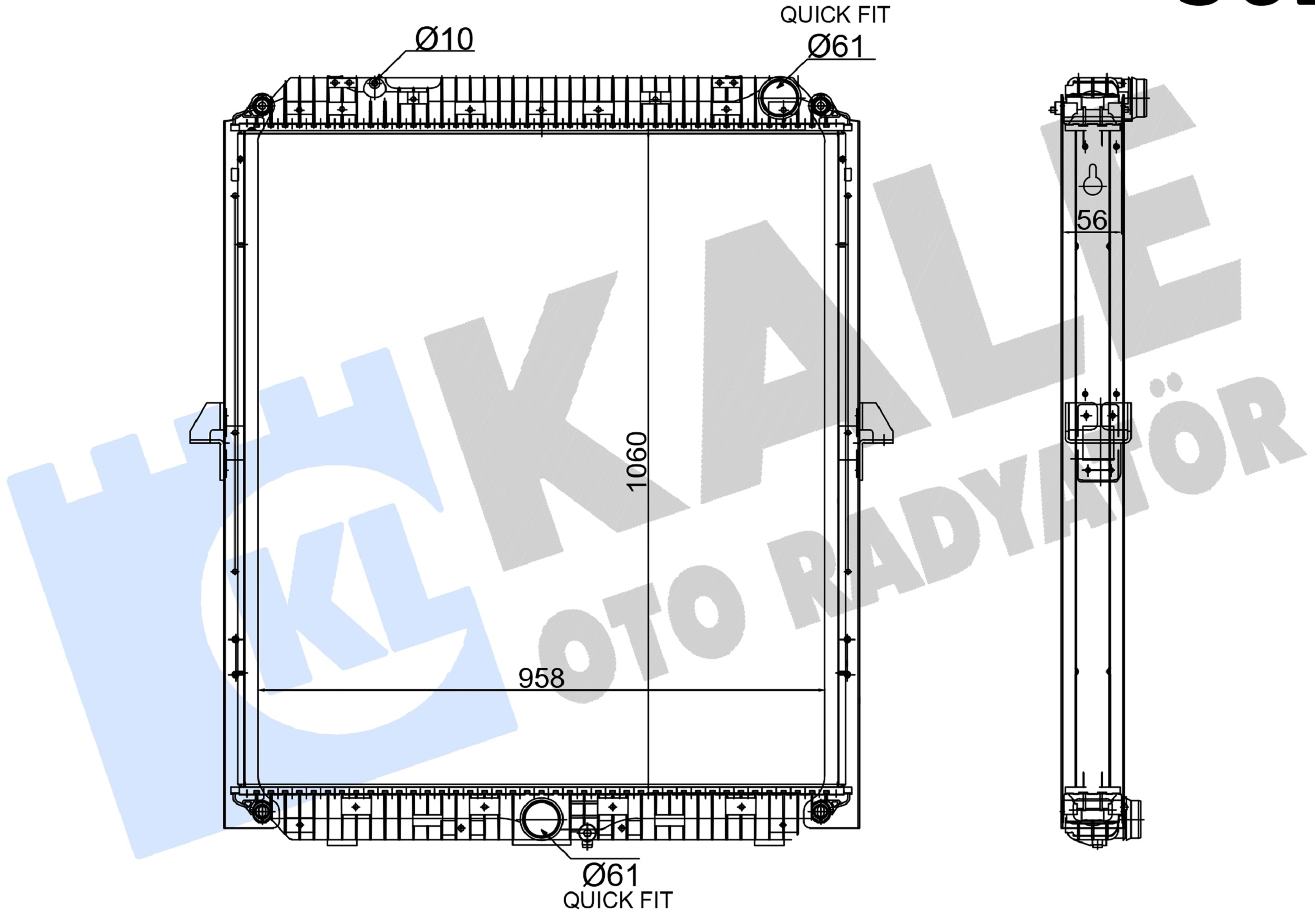 Radiator, racire motor 362875 KALE OTO RADYATÖR