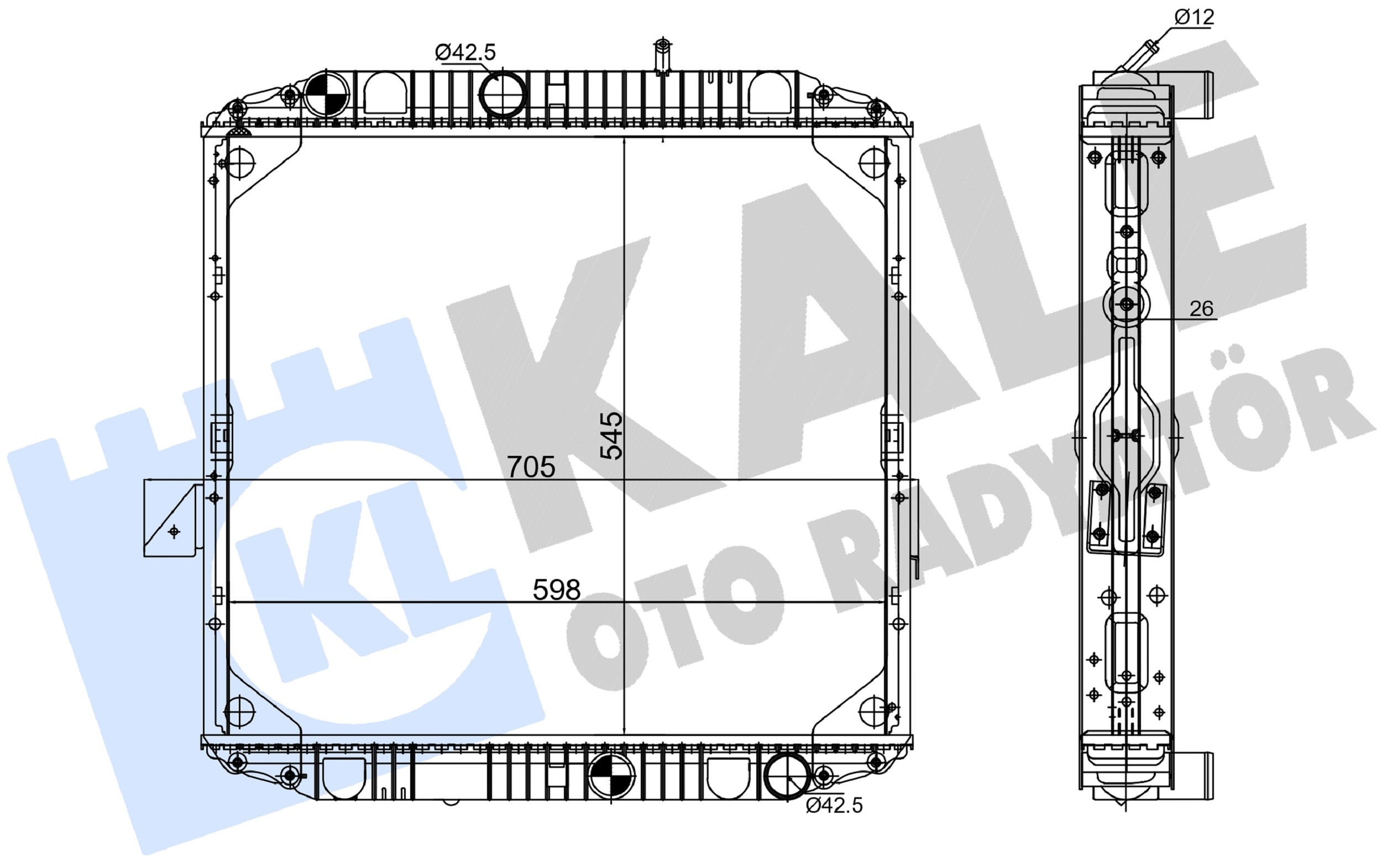 Radiator, racire motor 363875 KALE OTO RADYATÖR