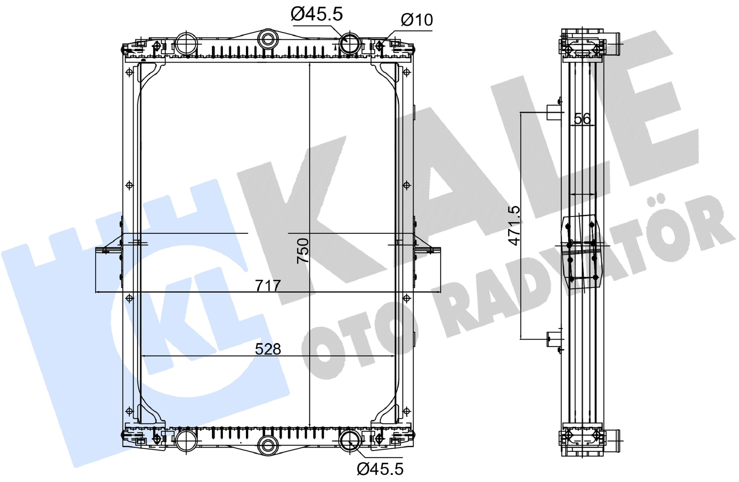 Radiator, racire motor 363880 KALE OTO RADYATÖR