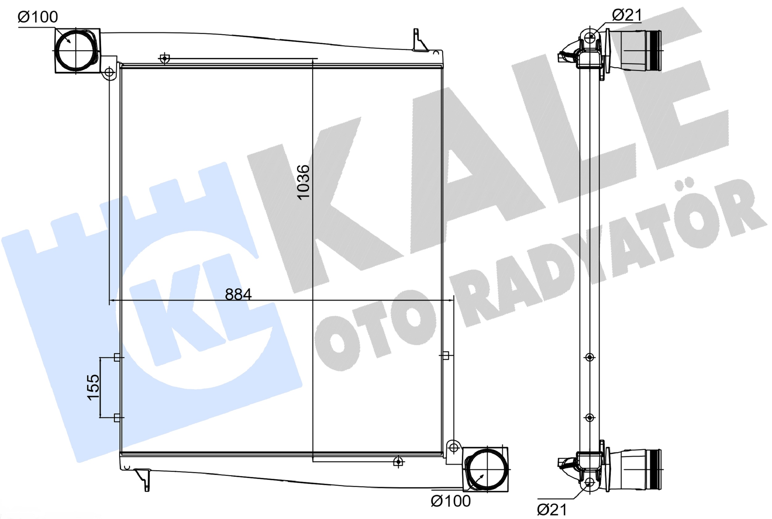 Intercooler, compresor 375625 KALE OTO RADYATÖR