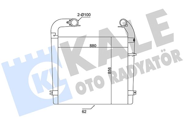 Intercooler, compresor 375630 KALE OTO RADYATÖR