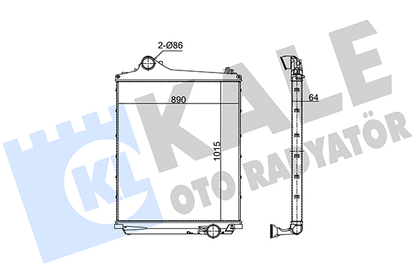 Intercooler, compresor 375775 KALE OTO RADYATÖR