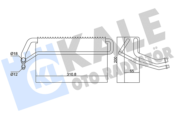 Evaporator, aer conditionat 416955 KALE OTO RADYATÖR
