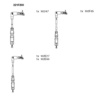 Set cablaj aprinder 221F200 BREMI