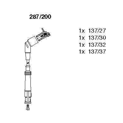 Set cablaj aprinder 287/200 BREMI