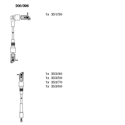 Set cablaj aprinder 300/396 BREMI