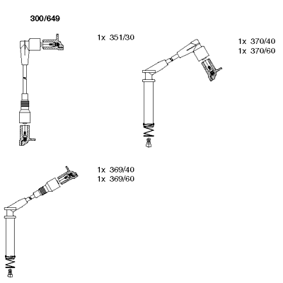 Set cablaj aprinder 300/649 BREMI