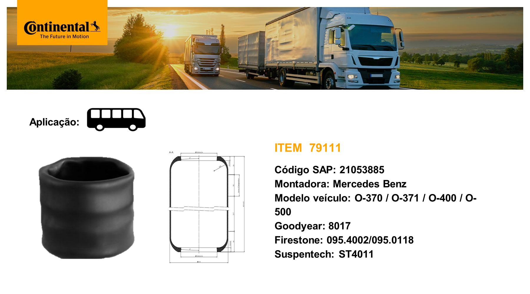 Arc pneumatic, directie 79111 CONTINENTAL CTAM BR