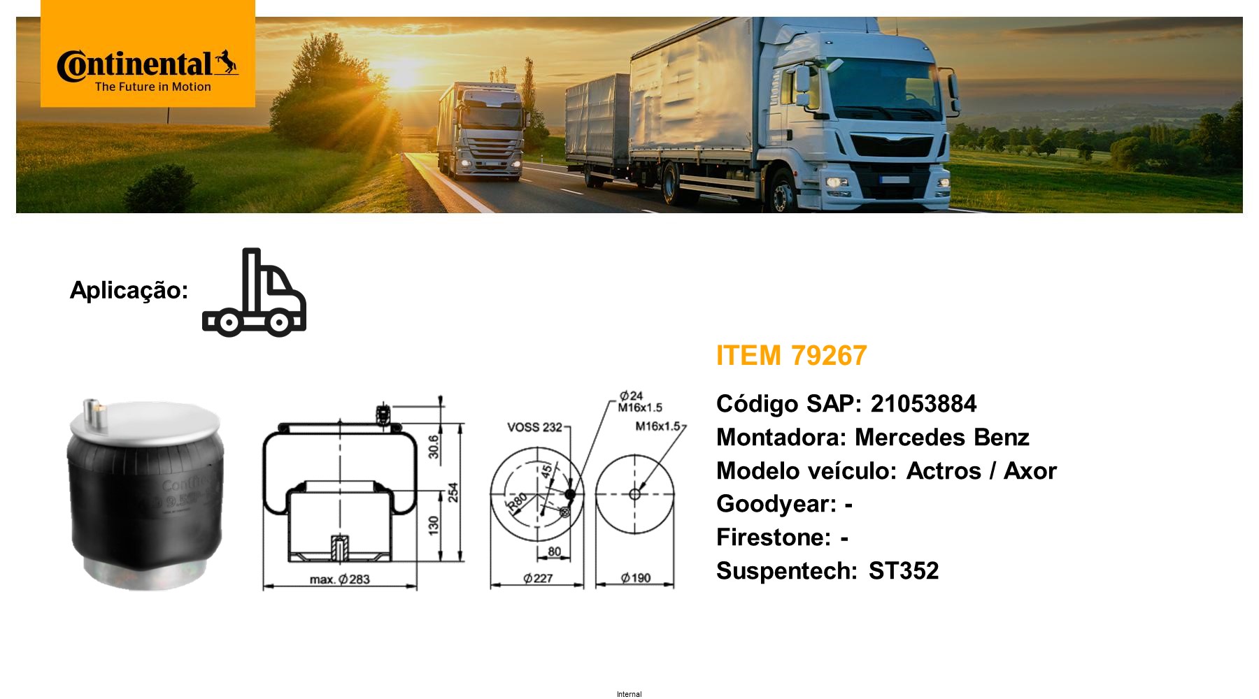 Arc pneumatic, directie 79267 CONTINENTAL CTAM BR