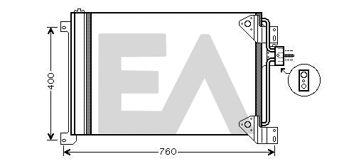 Condensator, climatizare 30C30008 EACLIMA
