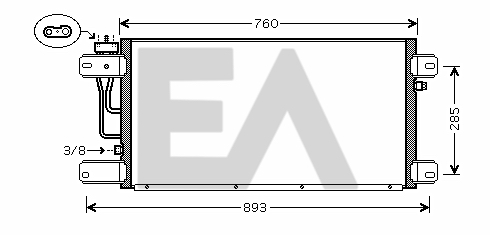 Condensator, climatizare 30C63004 EACLIMA