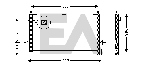 Condensator, climatizare 30C76007 EACLIMA