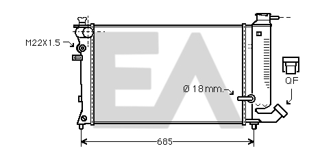 Radiator, racire motor 31R10077 EACLIMA