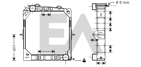 Radiator, racire motor 31R45010 EACLIMA