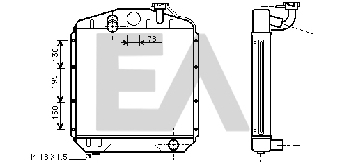 Radiator, racire motor 31R45028 EACLIMA