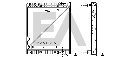 Radiator, racire motor 31R45060 EACLIMA