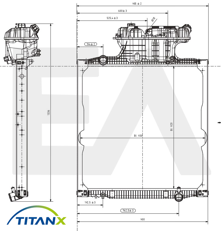 Radiator, racire motor 31R47006T EACLIMA