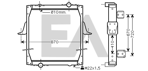 Radiator, racire motor 31R59002 EACLIMA