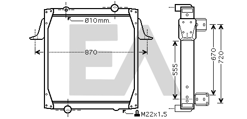 Radiator, racire motor 31R59004 EACLIMA
