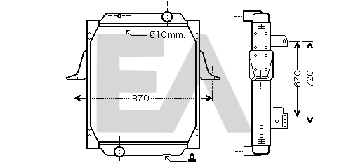 Radiator, racire motor 31R59018 EACLIMA