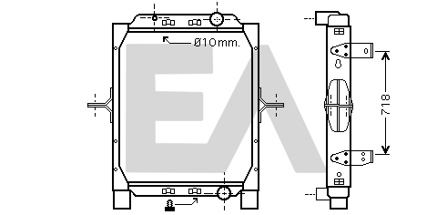 Radiator, racire motor 31R59026 EACLIMA