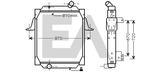 Radiator, racire motor 31R59029 EACLIMA