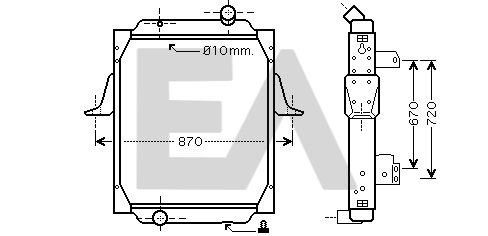Radiator, racire motor 31R59031 EACLIMA