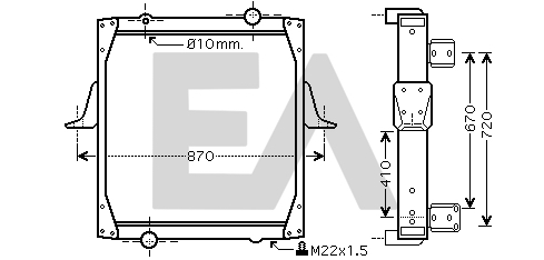 Radiator, racire motor 31R59033 EACLIMA