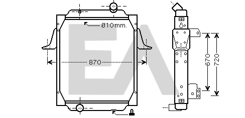 Radiator, racire motor 31R59034 EACLIMA
