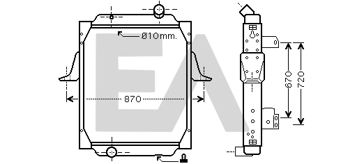 Radiator, racire motor 31R59035 EACLIMA