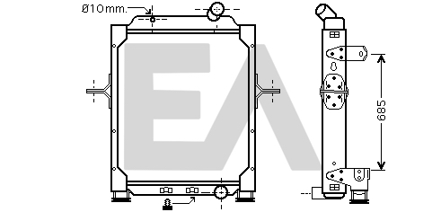 Radiator, racire motor 31R59038 EACLIMA